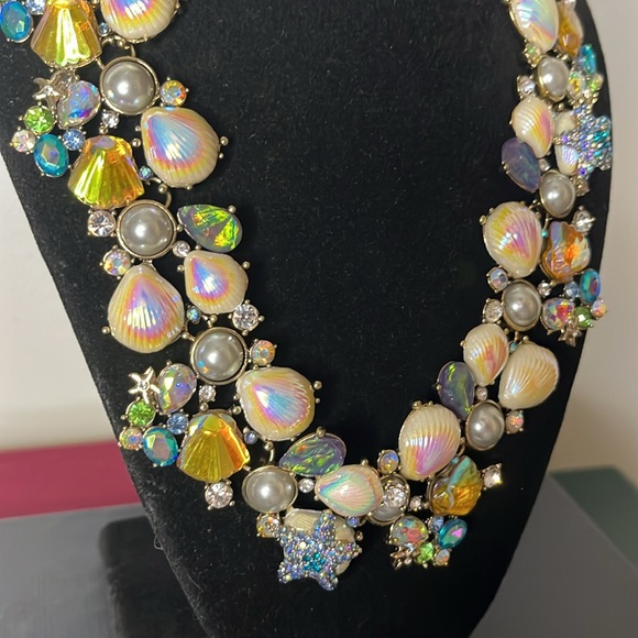 Betsey Johnson Retired Crabby Couture Mermaid Seashell Necklace and Bracelet Set - Picture 3 of 11
